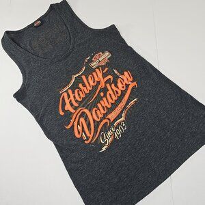 HARLEY DAVIDSON WOMEN'S SIZE SMALL CHARCOAL GRAY TANK TOP NASSAU, BAHAMAS *EUC*.